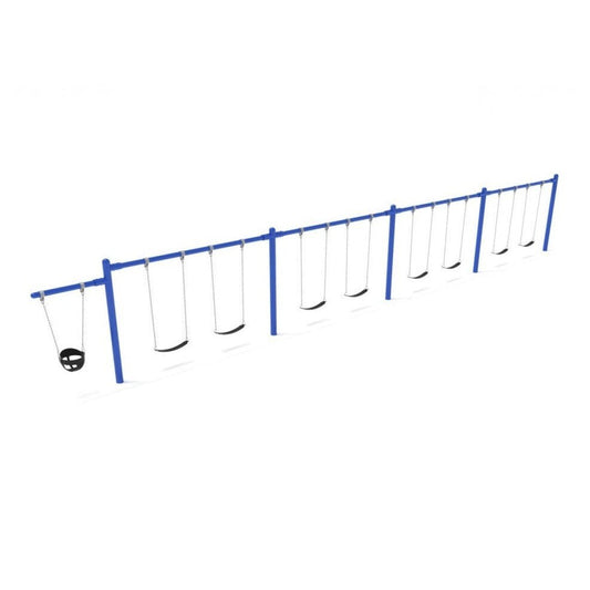Single Cantilever Swing Set - 4 Bay - Swing Sets - Playtopia, Inc.