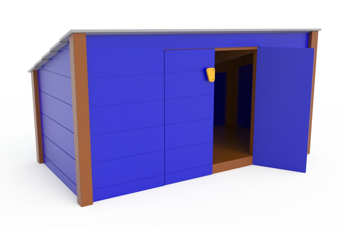 Single Modern Trike Shed - Playground & Classroom Storage - Playtopia, Inc.