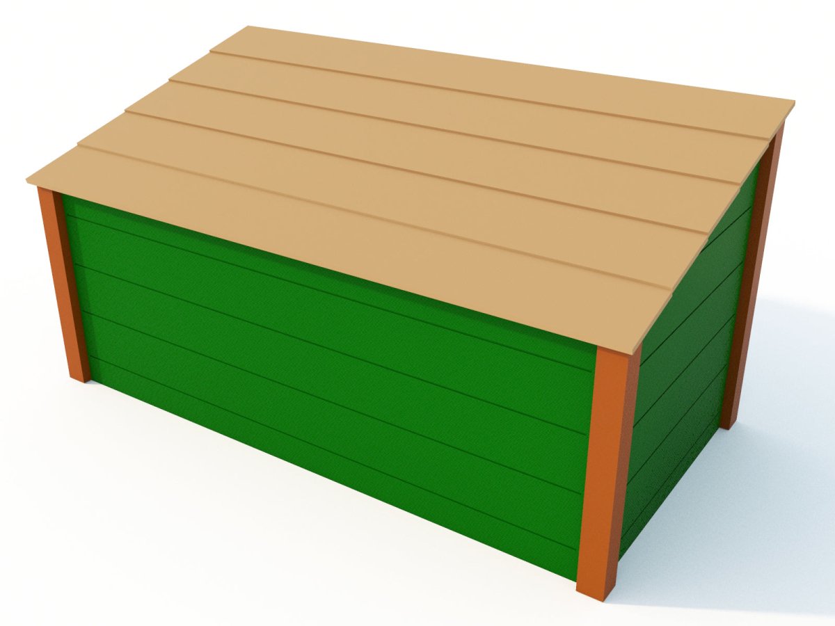 Single Modern Trike Shed - Playground & Classroom Storage - Playtopia, Inc.