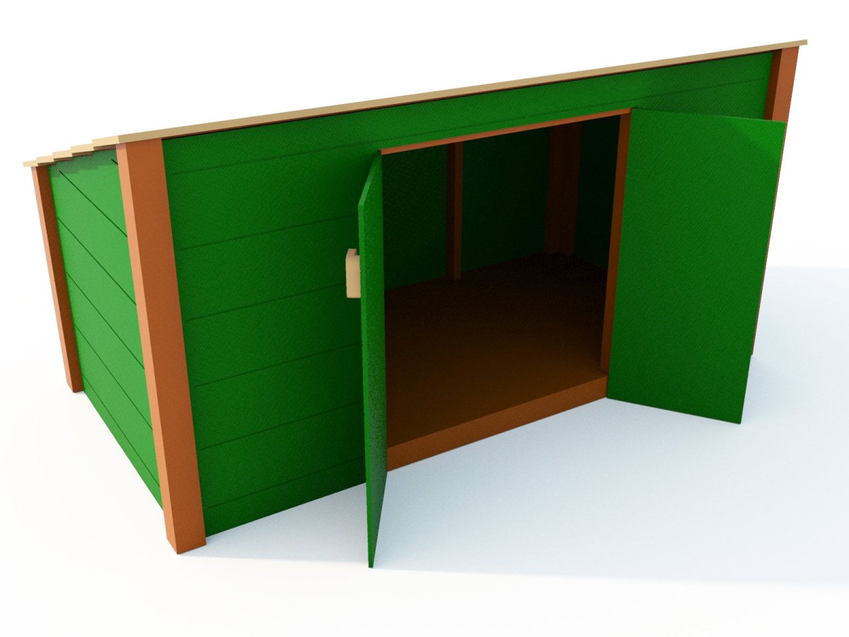 Single Modern Trike Shed - Playground & Classroom Storage - Playtopia, Inc.