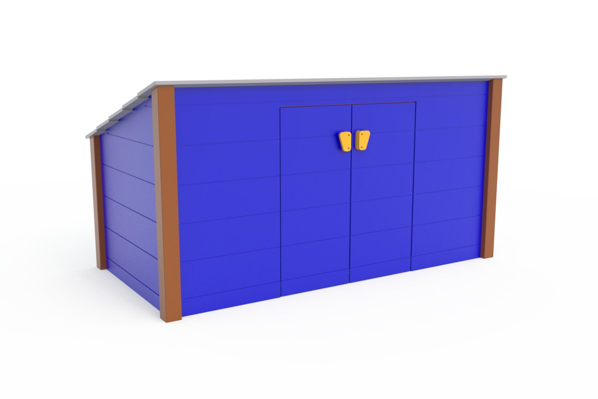 Single Modern Trike Shed - Playground & Classroom Storage - Playtopia, Inc.