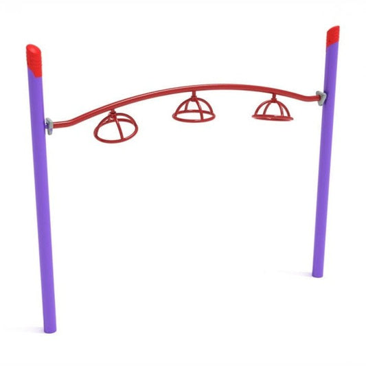 Single Post 3 Wheel Overhead Spinner - Outdoor Climbing Structure - Playtopia, Inc.