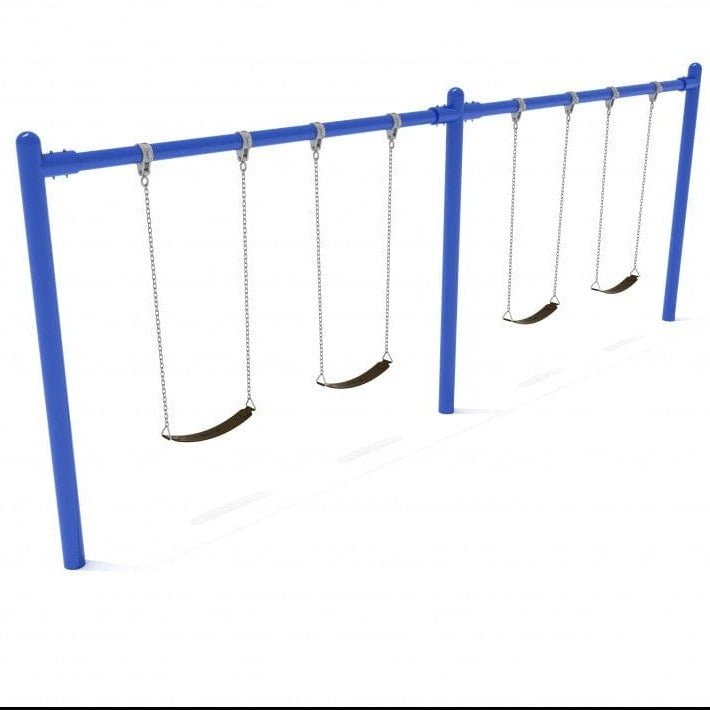 Single Post Swing Set - 2 Bay - Swing Sets - Playtopia, Inc.