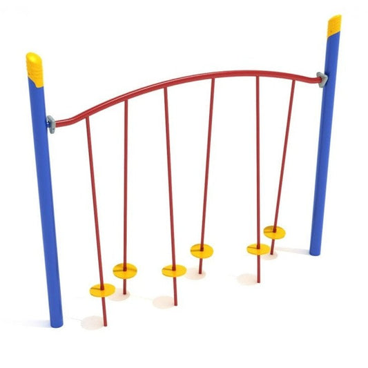 Single Post Tilted Lilly Pad Bridge - Outdoor Climbing Structure - Playtopia, Inc.