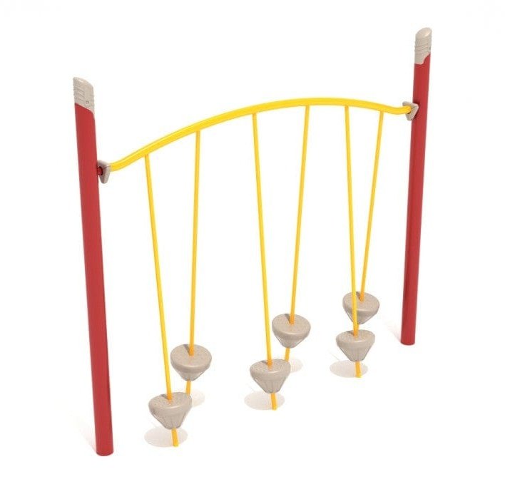 Single Post Tilted Pebble Bridge - Outdoor Climbing Structure - Playtopia, Inc.