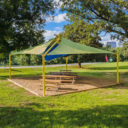 Square Sand Dollar Sail Shade - Playground Shades & Sails - Playtopia, Inc.