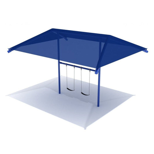 Swing Set With Shade - 1 Bay - Swing Sets - Playtopia, Inc.