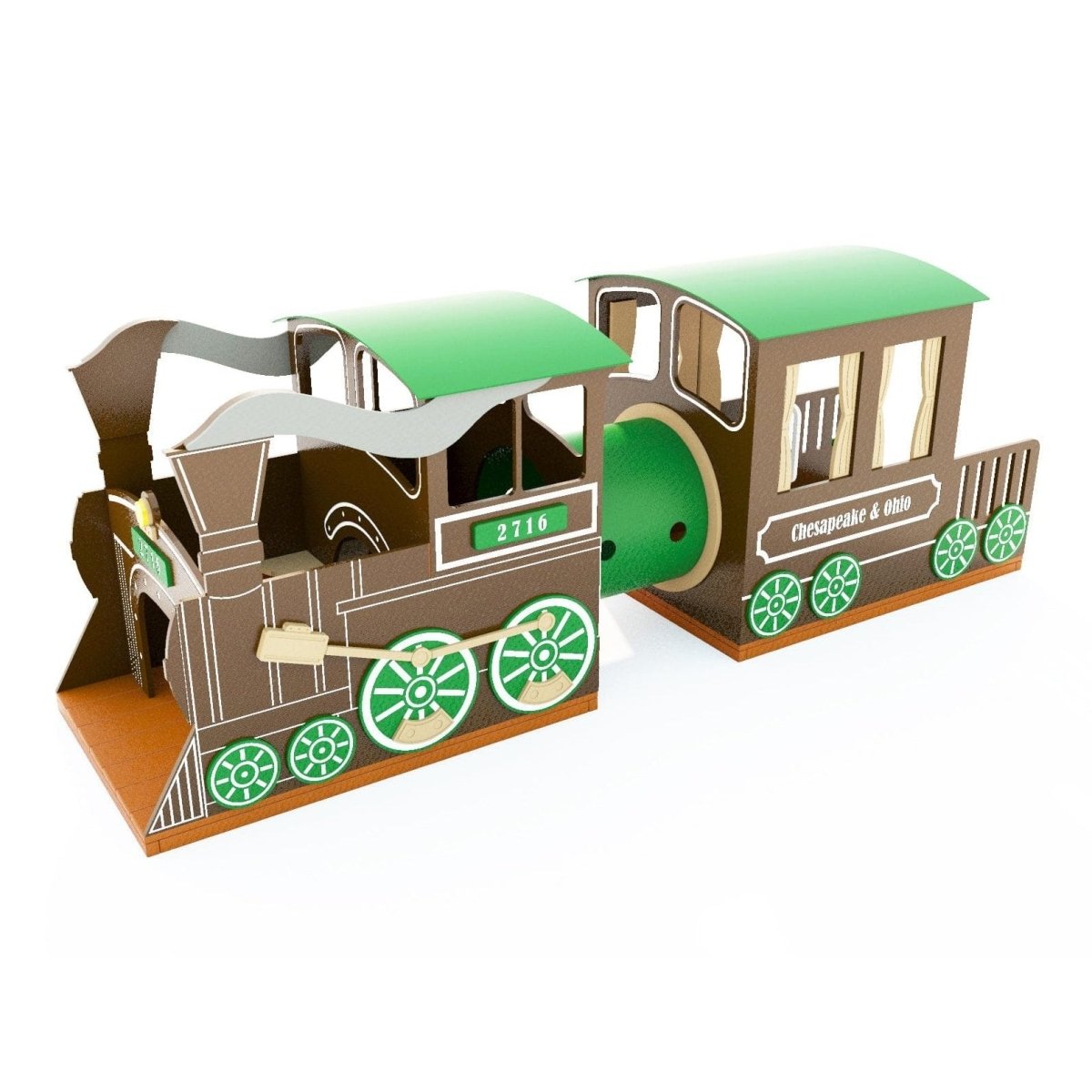 Toddler Steam Engine With Coach Playset - Infant Playground - Playtopia, Inc.