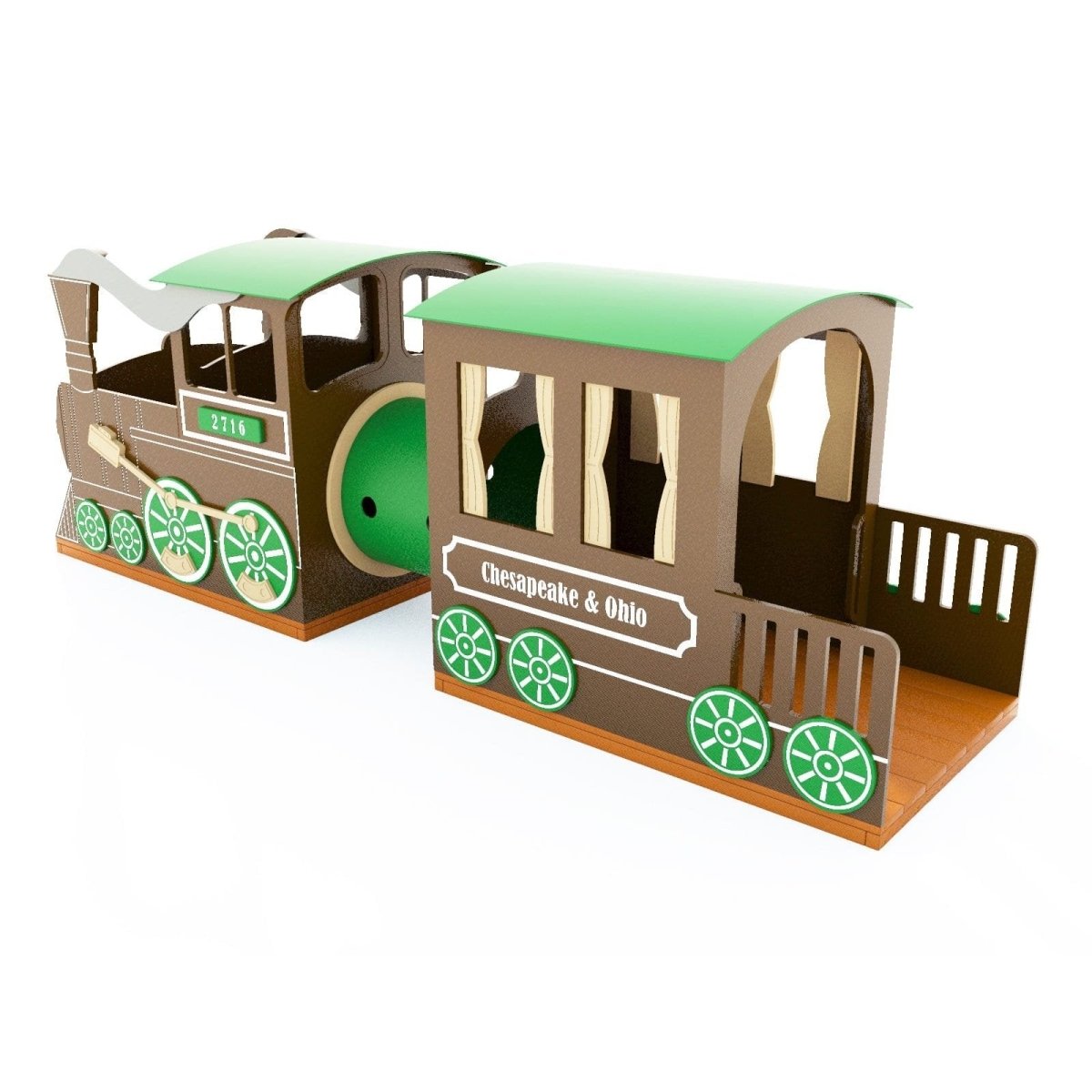 Toddler Steam Engine With Coach Playset - Infant Playground - Playtopia, Inc.