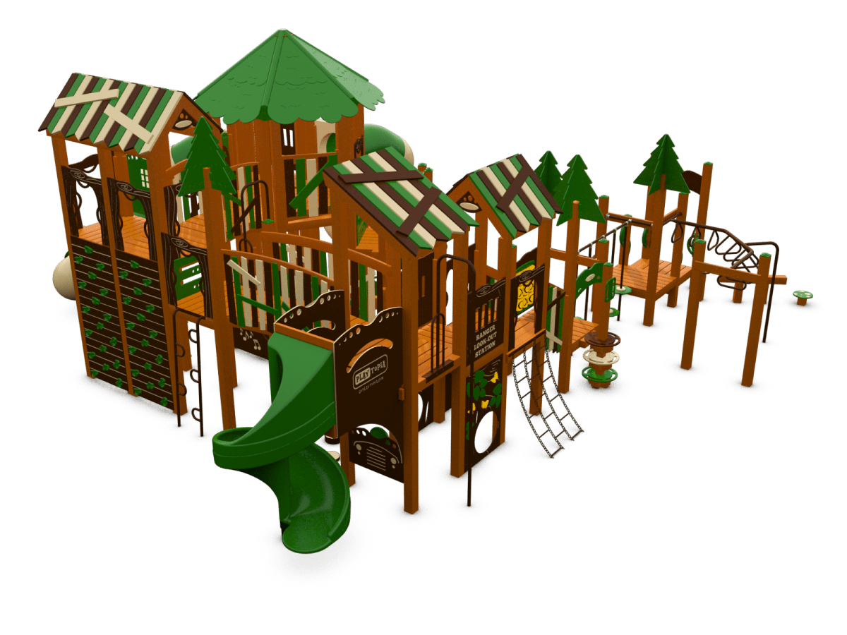 Treetop Junction Playset - Natural Playgrounds - Playtopia, Inc.