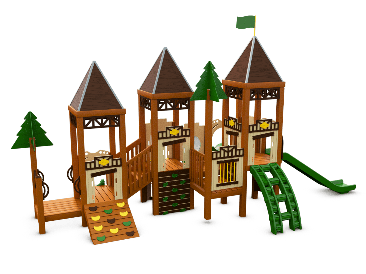 Tumbleweed Corral Playset - Preschool Playgrounds - Playtopia, Inc.
