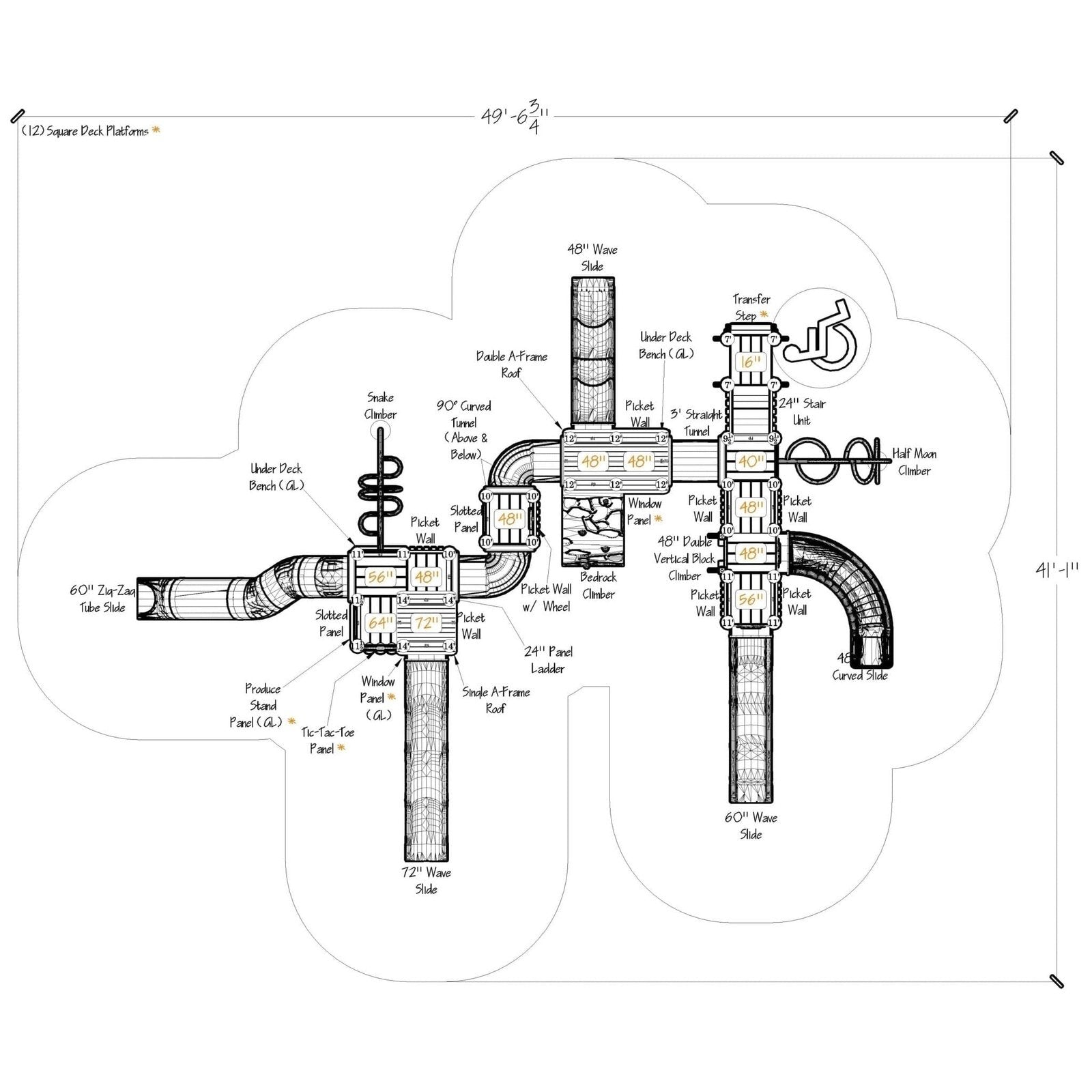 Smile Town Playscape-Preschool Playgrounds