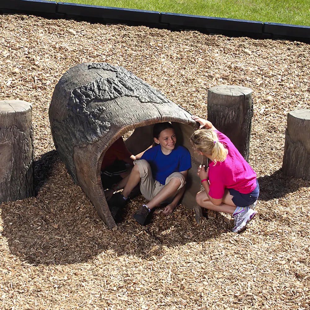 4' Log Tunnel Nature Rocks - Climbing Rocks - Playtopia, Inc.