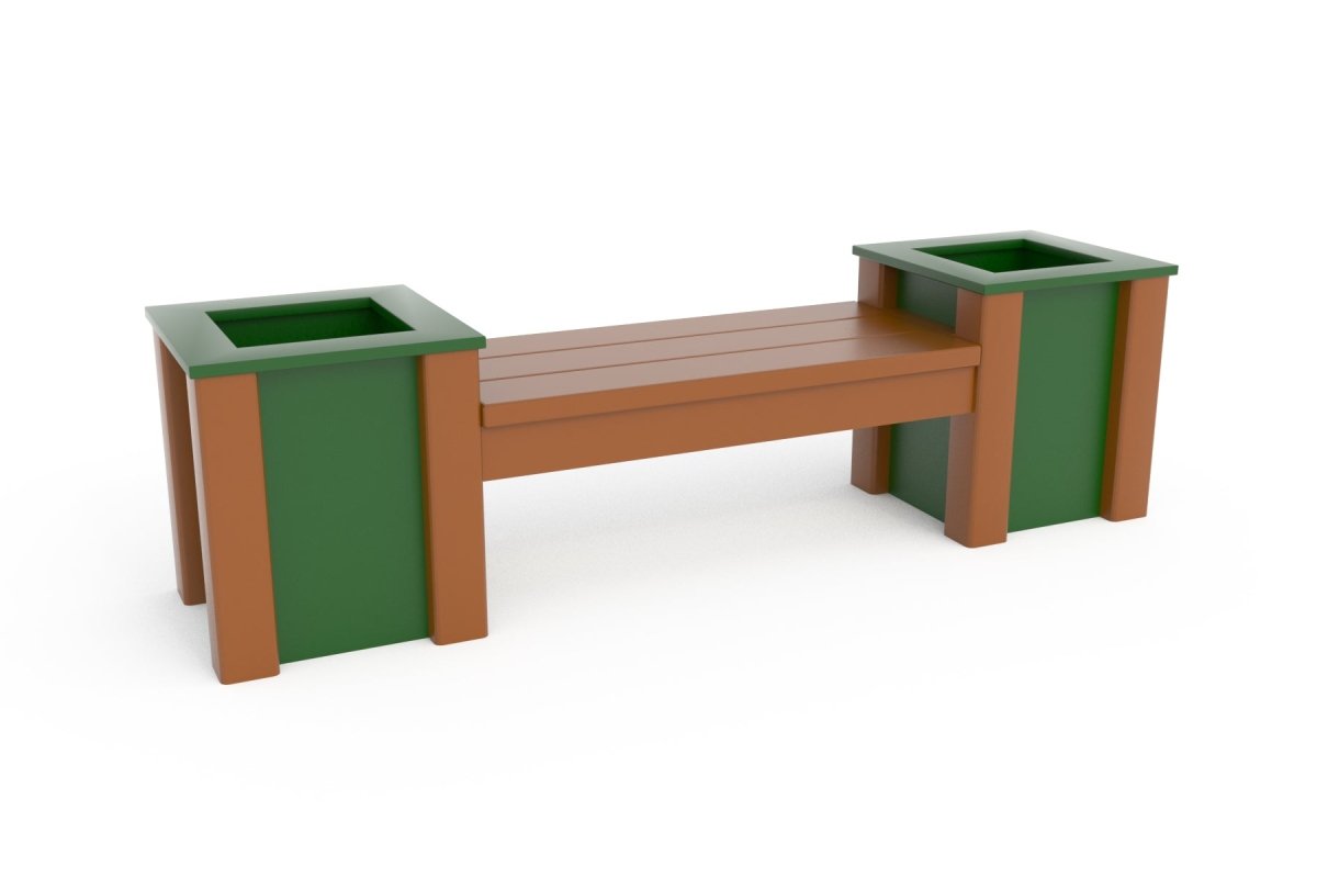 6' Bench with Planter Boxes - Sensory Gardens - Playtopia, Inc.