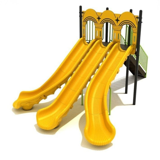 6' High - Triple Sectional Split Playground Slide - Free Standing Playground Slides - Playtopia, Inc.