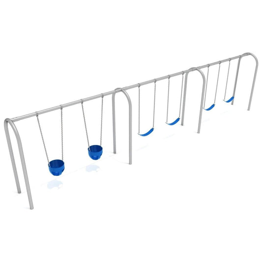 Arch Post Swing - 3 Bay - Swing Sets - Playtopia, Inc.