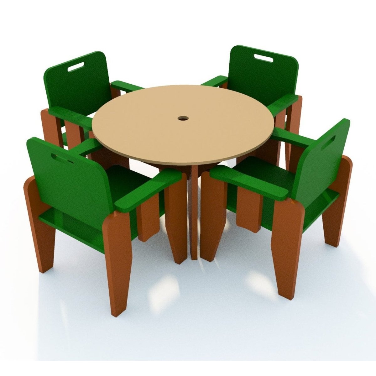 Cafe Table & 4 Chairs - Activity Table - Playtopia, Inc.