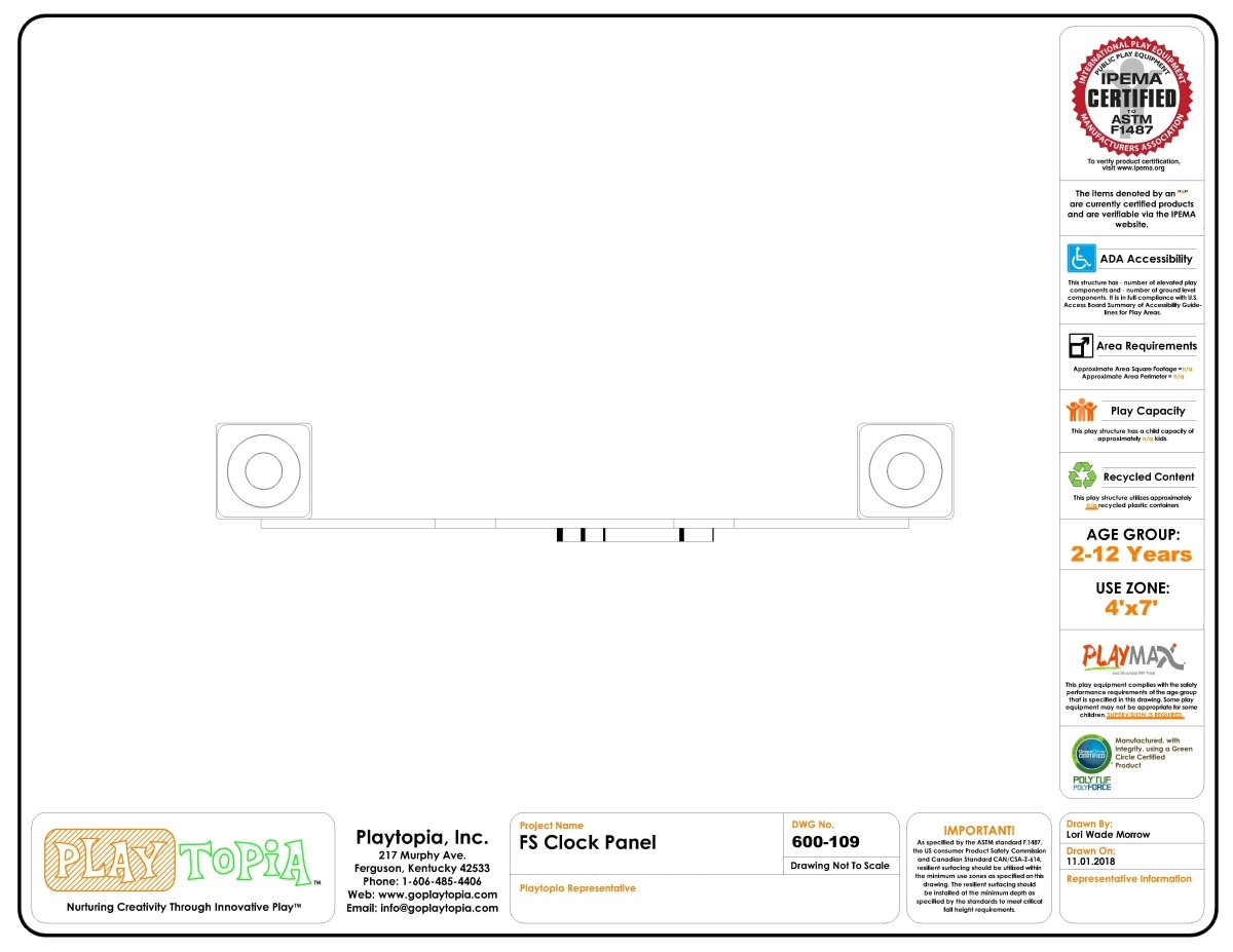 Clock Panel - Learning & Sensory Panels - Playtopia, Inc.