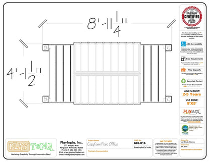 CozyTown Police Station - Outdoor Playhouse - Playtopia, Inc.
