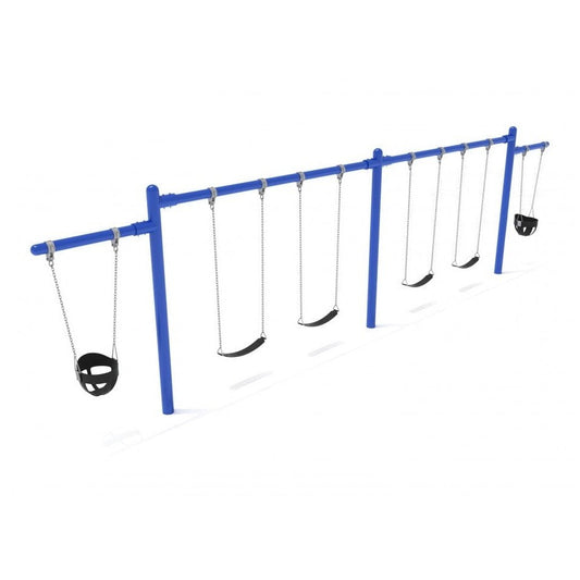 Double Cantilever Swing Set - 2 Bay - Swing Sets - Playtopia, Inc.