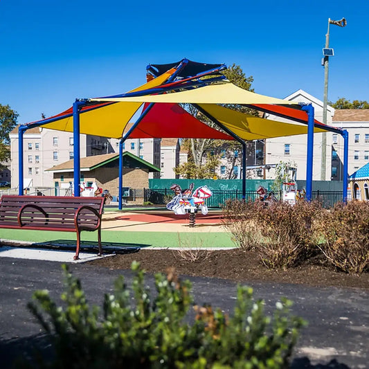 Hexagon Pinwheel Sail Shade - Playground Shades & Sails - Playtopia, Inc.