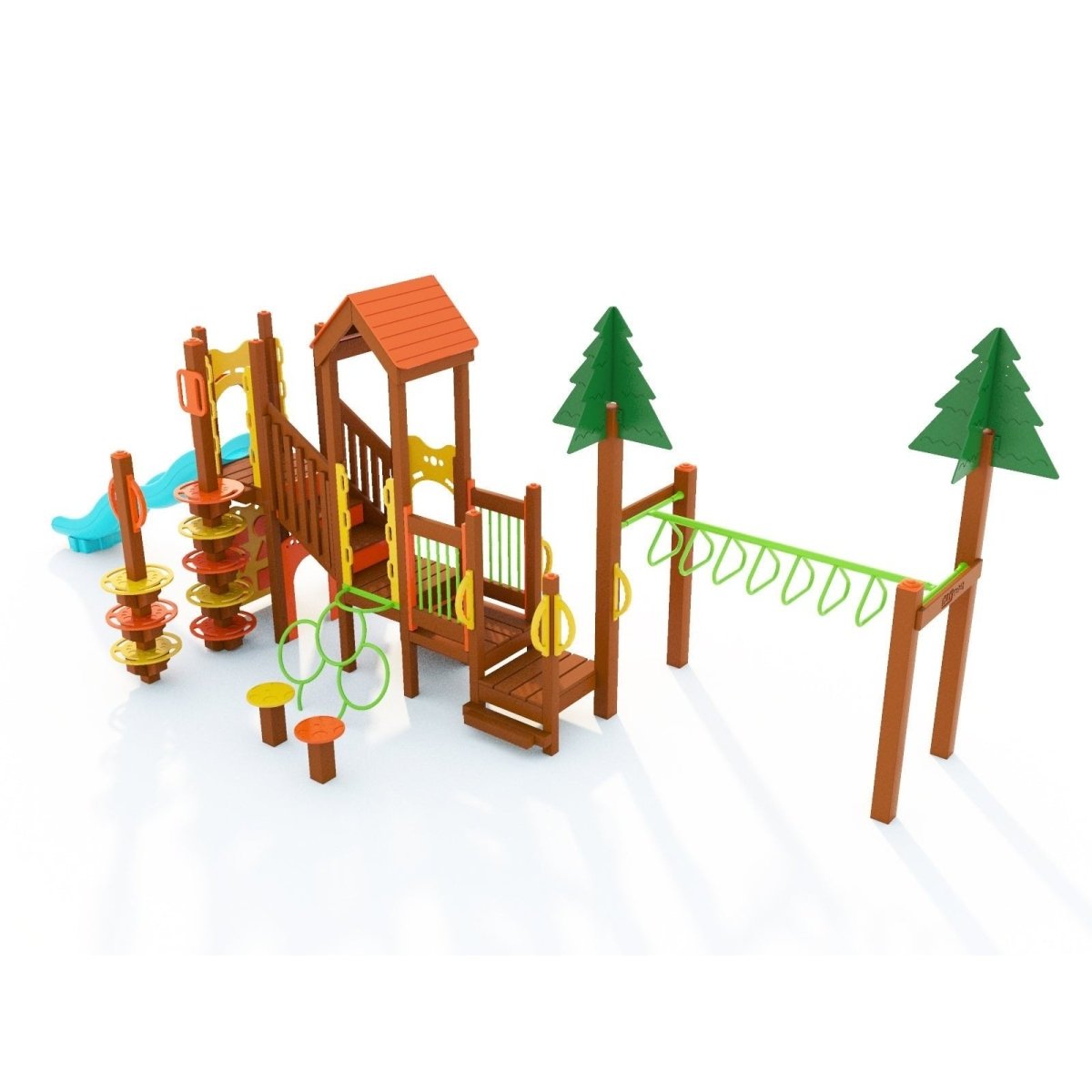 Pine Leap Playset - Preschool Playgrounds - Playtopia, Inc.