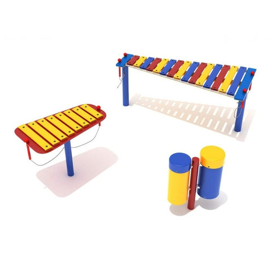 Rhythm Group of Three - Outdoor Musical Instruments - Playtopia, Inc.