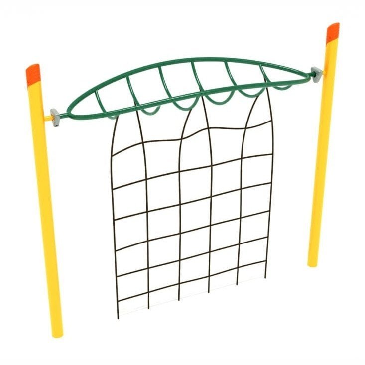 Single Post Overhead Inverted Horizon Climber with Rope Attachment - Outdoor Climbing Structure - Playtopia, Inc.
