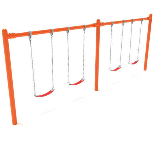 Single Post Swing Set - 2 Bay - Swing Sets - Playtopia, Inc.