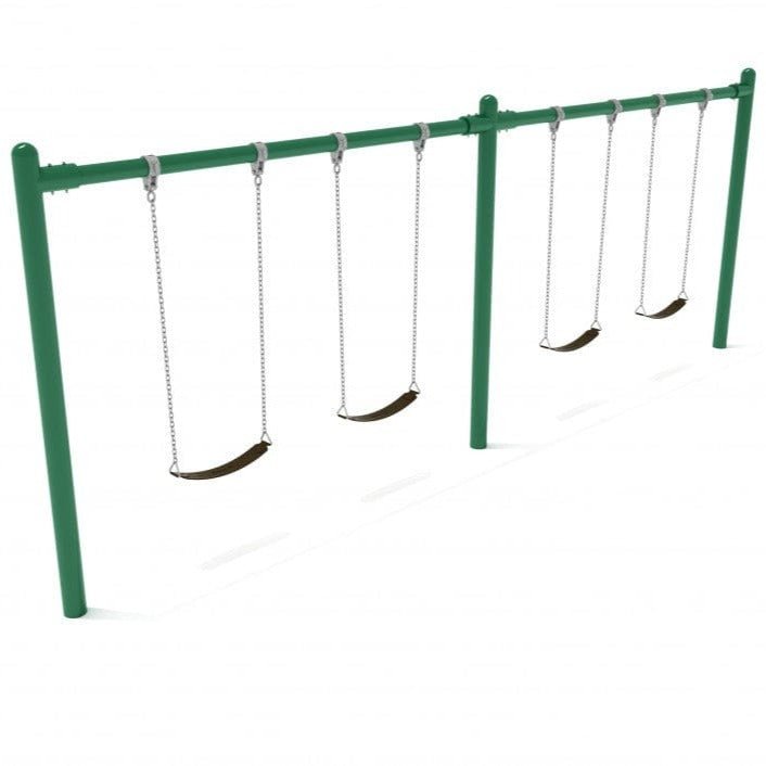 Single Post Swing Set - 2 Bay - Swing Sets - Playtopia, Inc.