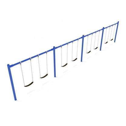 Single Post Swing Set - 4 Bay - Swing Sets - Playtopia, Inc.