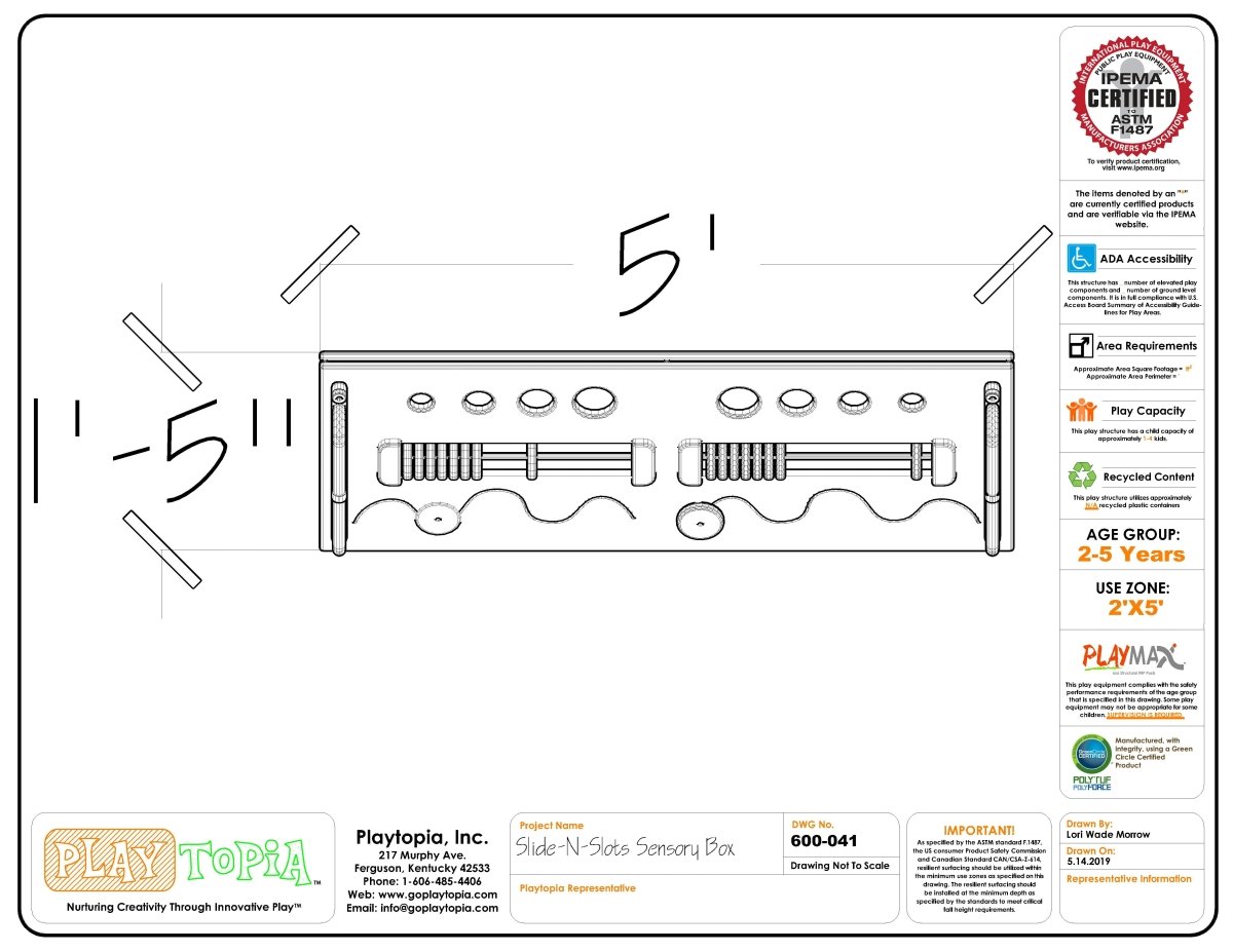 Slide - N - Slots Sensory Box - Learning & Sensory Panels - Playtopia, Inc.