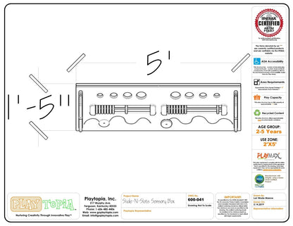 Slide - N - Slots Sensory Box - Learning & Sensory Panels - Playtopia, Inc.