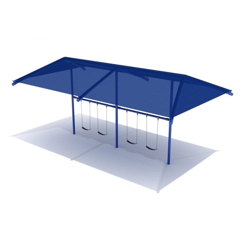 Swing Set With Shade - 2 Bay - Swing Sets - Playtopia, Inc.