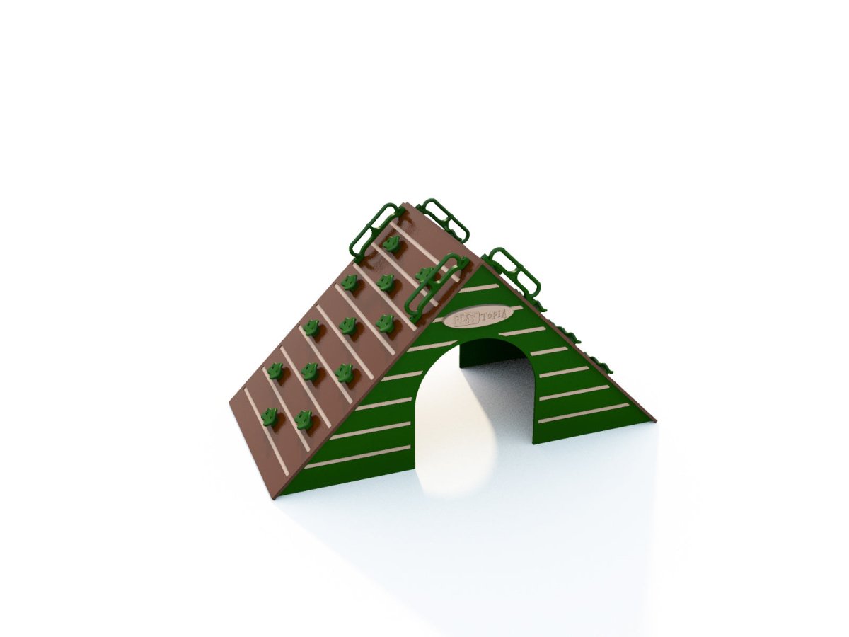 The Cabin Rockwall - Outdoor Climbing Structure - Playtopia, Inc.