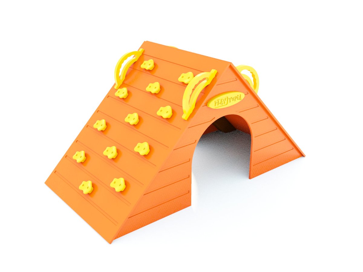 The Cabin Rockwall - Outdoor Climbing Structure - Playtopia, Inc.