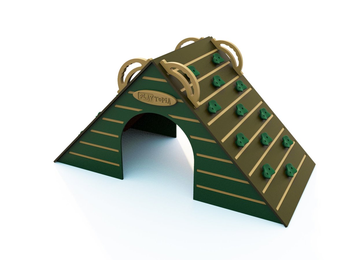 The Cabin Rockwall - Outdoor Climbing Structure - Playtopia, Inc.