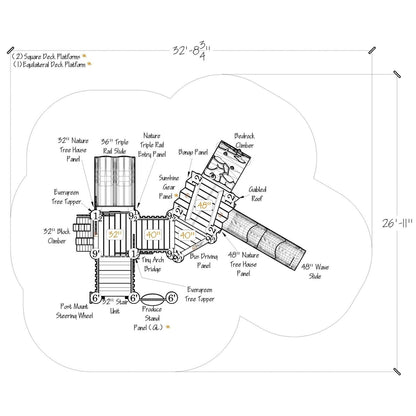 Whispering Pines Playscape-Preschool Playgrounds